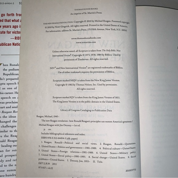 NEW REAGAN REVOLUTION Book by Michael Reagan Jim Denney Nonfiction USA President - Picture 10 of 12